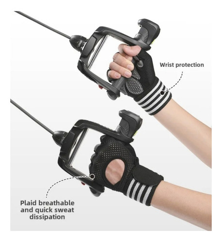 1 Par De Guantes De Ejercicio Con Pulsera Antideslizante