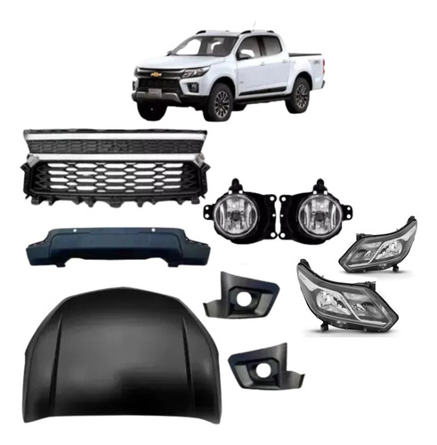 Kit Transformação S10 17 A 19 Para 2021 22 23 Friso Cromado