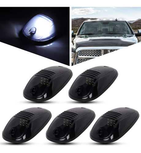 5 Luz Techo Para Coche Color Blanco 12 V 9 Led Impermeable