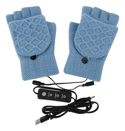 Guantes Térmicos Usb Para Exteriores, De Medio Dedo, Unisex,