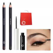 Comprar Set Lápiz Negro Ojos + Cejas Delineador Líquido Plumón Ésika