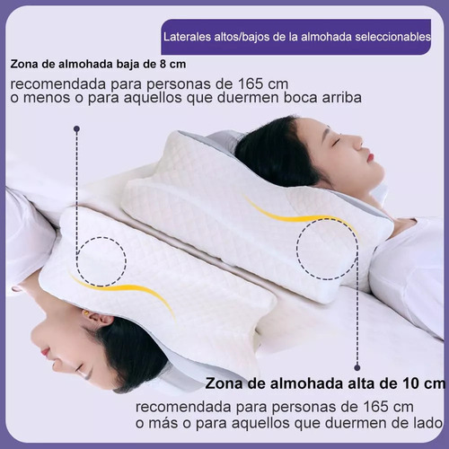 / Almohada Cervical De Espuma Viscoelástica 2 En 1 Jeeleeko