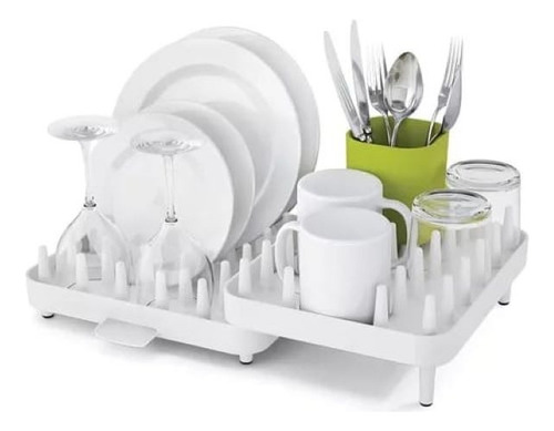 Escurridor Platos Adaptable Con Escurre Cubiertos Duzzi Gris