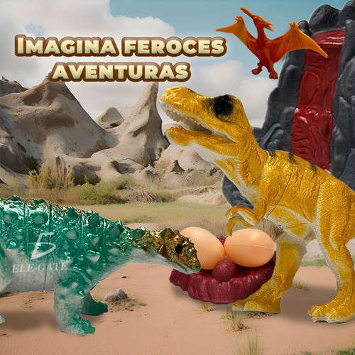 Set Dinosaurios Bote Cabeza Dinosaurio Triceratops Infantil