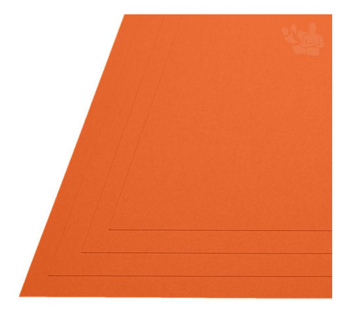 Papel Neon Plus 180g A3 (laranja) 50 Folhas