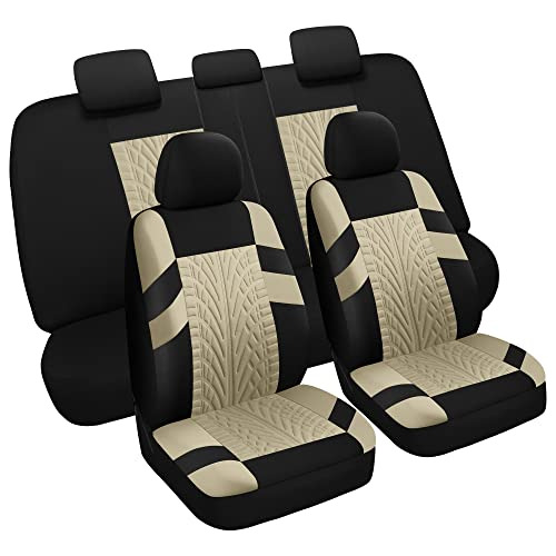 Juego Completo De Fundas De Asiento De Coche Lavables Y...