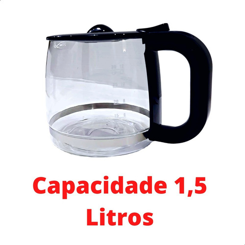 Jarra De Vidro Da Cafeteira Cmm20 Electrolux 1,5l Original