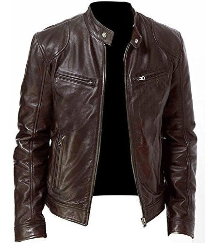 Colección De Chaquetas De Cuero Para Hombre Cafe Racer Brand