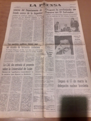 Diario La Prensa 06 02 1980 Raffaella Carra Dd.hh. Informe 