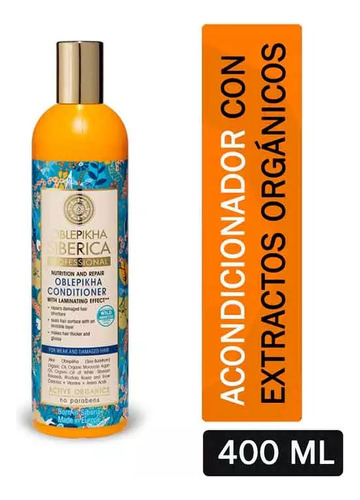 Acondicionador Nutritivo Y Reparador 400ml Natura Siberica 