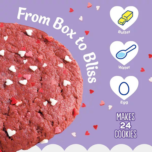 Harina Galletas Red Velvet Cookies Funfetti Valentine's Impo