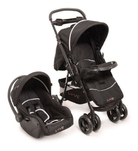 Cochecito de paseo Love 265 negro 03 con chasis color negro