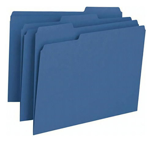 Smead File Folders 1/3 Cut Single-ply Tab Navy (100) De
