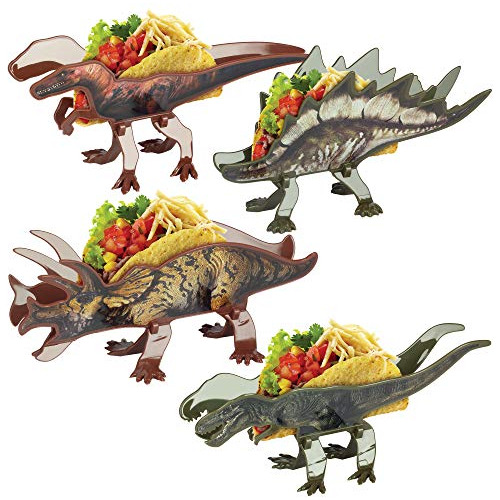 Pinzas Para Sostener Tacos Alimentos 4 Dinosaurios Plegables