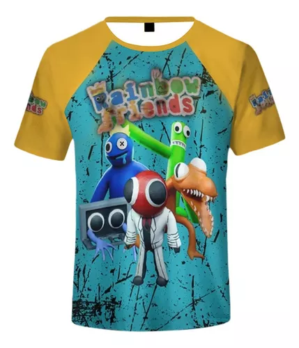 Camisa Camiseta Rainbow Friendes Copo Térmico + Kit Roblox no Shoptime