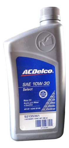 Aceite Acdelco 10w-30 Mineral 