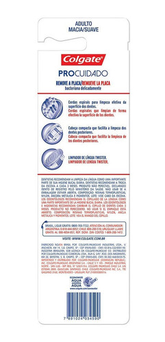 Imagen 2 de 5 de Pack Cepillo Dental Colgate Pro Cuidado Suave X 2 Un