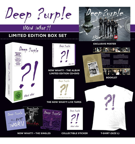 Deep Purple  Now What ?! - Box -  1 Dvd + 5 Cd + 1 Polera 