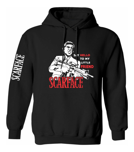 Sudadera Modelo Scarface Estampado En Vinil