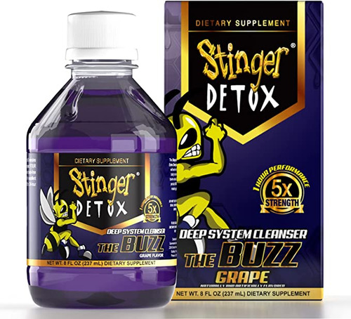 Stinger Detox Buzz 5x Bebida Extra Fuerte - Sabor A Uva - 8