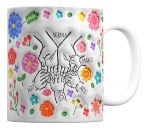 Taza Plástica Personalizada Mama Madre Hijos Hermanos  H4