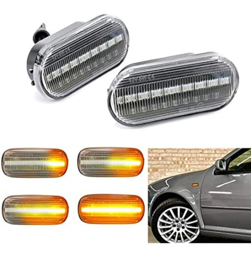 2 Pz Cuartos Luz Led Secuenciales Vw Jetta Golf Polo Vento!!