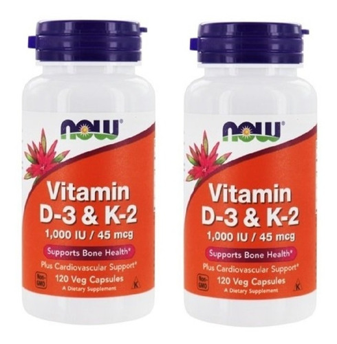 Vitamina D3 & K2 Americano Puro Sin Gluten Promo 2 Frascos