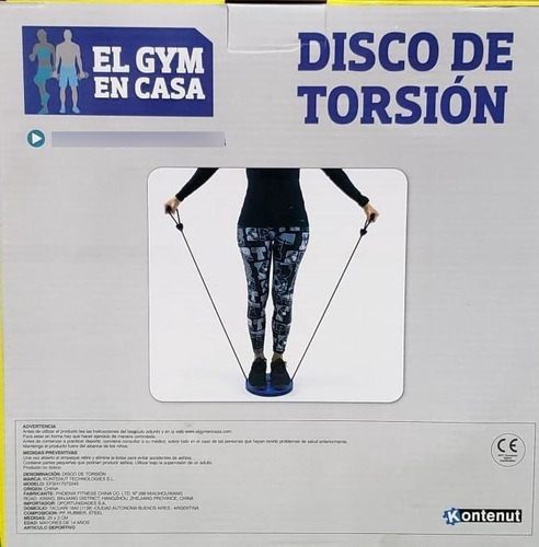 Imagen 5 de 8 de Disco Twister Con Bandas Para Modelar Cintura Fitness Gym