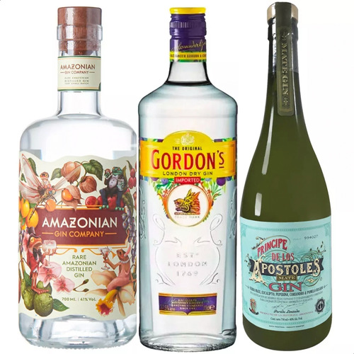 Gin Amazonian + Gin Principe De Los Apostoles + Gin Gordons