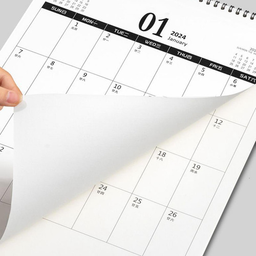 Calendário De Parede Em Bobina 2024, Calendário De Parede