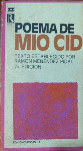 Poema De Mio Cid 7ma Edición Rodas Usado *