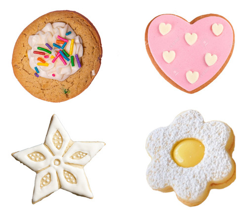 Pack 12 Pzs Cortador Galletas Reposteria Postres Cocina Casa Color Gris