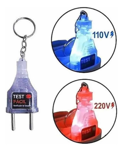 Chaveiro Pino Teste Tomada 110 / 220 V Eletrica Voltagem