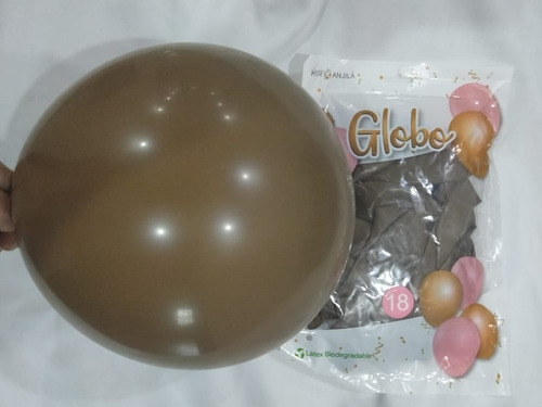 20 Globo Latex Color Retro Fashion # 18 Cafe Moka Moca 45cm