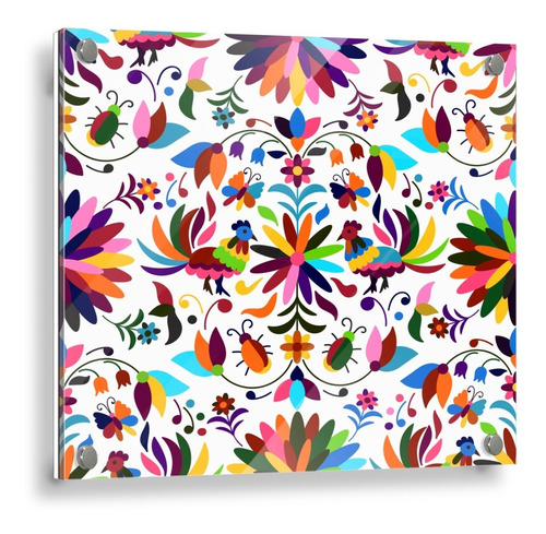 Cuadro En Acrílico Otomi 1 Arte Moderno 70x70cm