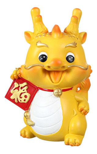 Estatua De Dragón Del Año Nuevo Chino Piggy Bank Artwork Par