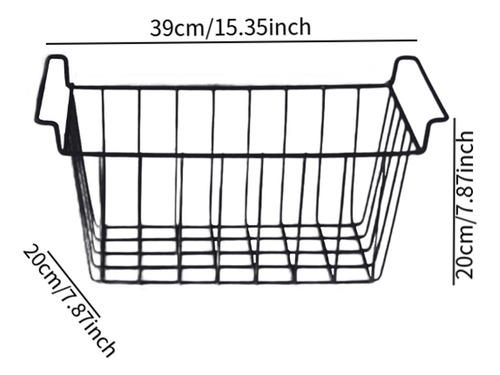 2 Cestas De Almacenamiento Para Congelador, 39cmx20cmx20cm