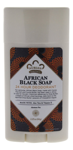 Nubian Heritage 24 Horas Desodorante Natural Jabn Negro Afri