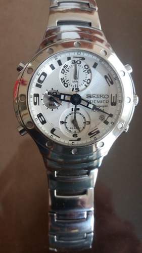 Relógio Seiko Premier Cronography 100m Saphire Crystal.