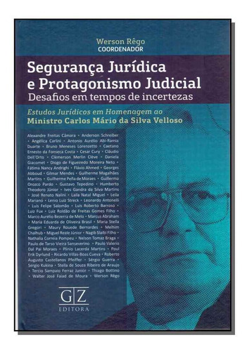 Segurança Jurídica E Protagonismo Judicial - 01ed/17, De Rego, Werson. Editora Gz Editora Em Português