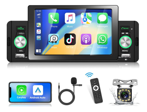 Podofo Carplay Y Android Auto Single Din Car Stereo Auto Rad