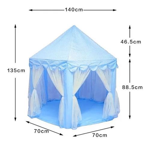 Carpa Castillo Casita Juegos Niñas Rosada Luces Kit Navidad