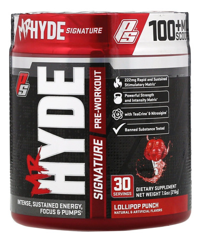 Mr Hyde Prosupps Preentreno Oxido Nitrico Energia Mental