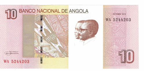 Billete De Angola, 10 Kwanzas, Sin Circular.  Jp