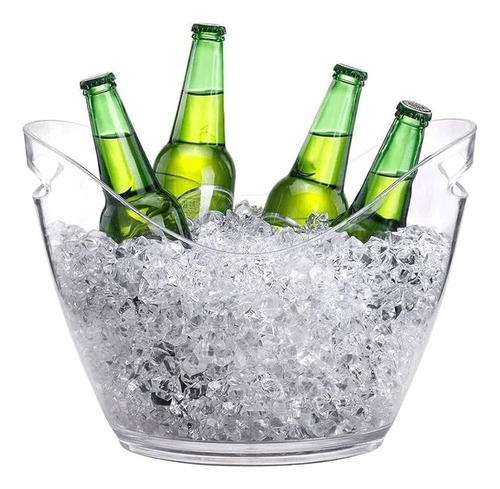 Hieleras 10pzas Transparente 4l Cerveza Botellas Y Champaña Blanco Hielera Transparente