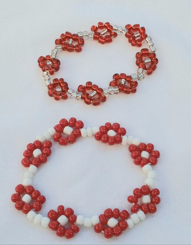 Imagen 5 de 6 de Combo De 8 Pulseras Flores