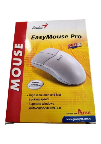 Mouse Vintage Bolinha Genius Easymouse Pro Ps/2 Lacrado . 