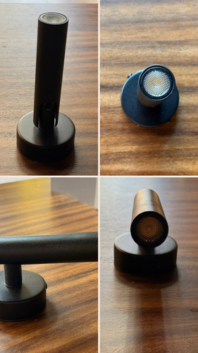 Lampara Sobre Poner Buro Moderna Led Negro Pack 4 Negro