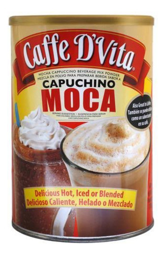 Caffe D'vita Polvo Para Capuchino Moca Caliente O Frío 1.3kg