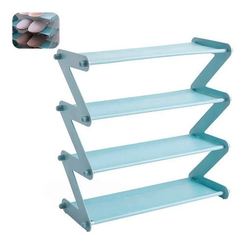 Imagen 3 de 10 de Estante Zapatera 4 Niveles Rack Championes Zapatos Zig Zag